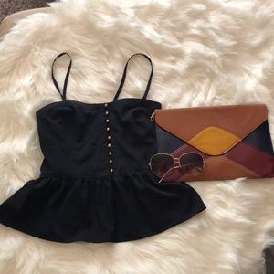 Sexy peplum spaghetti strap top